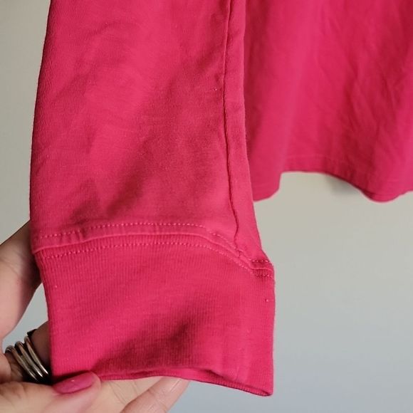 Vineyard Vines Spellout Hot Pink Long Sleeve Crew Neck Tee Sz S - Picture 5 of 7